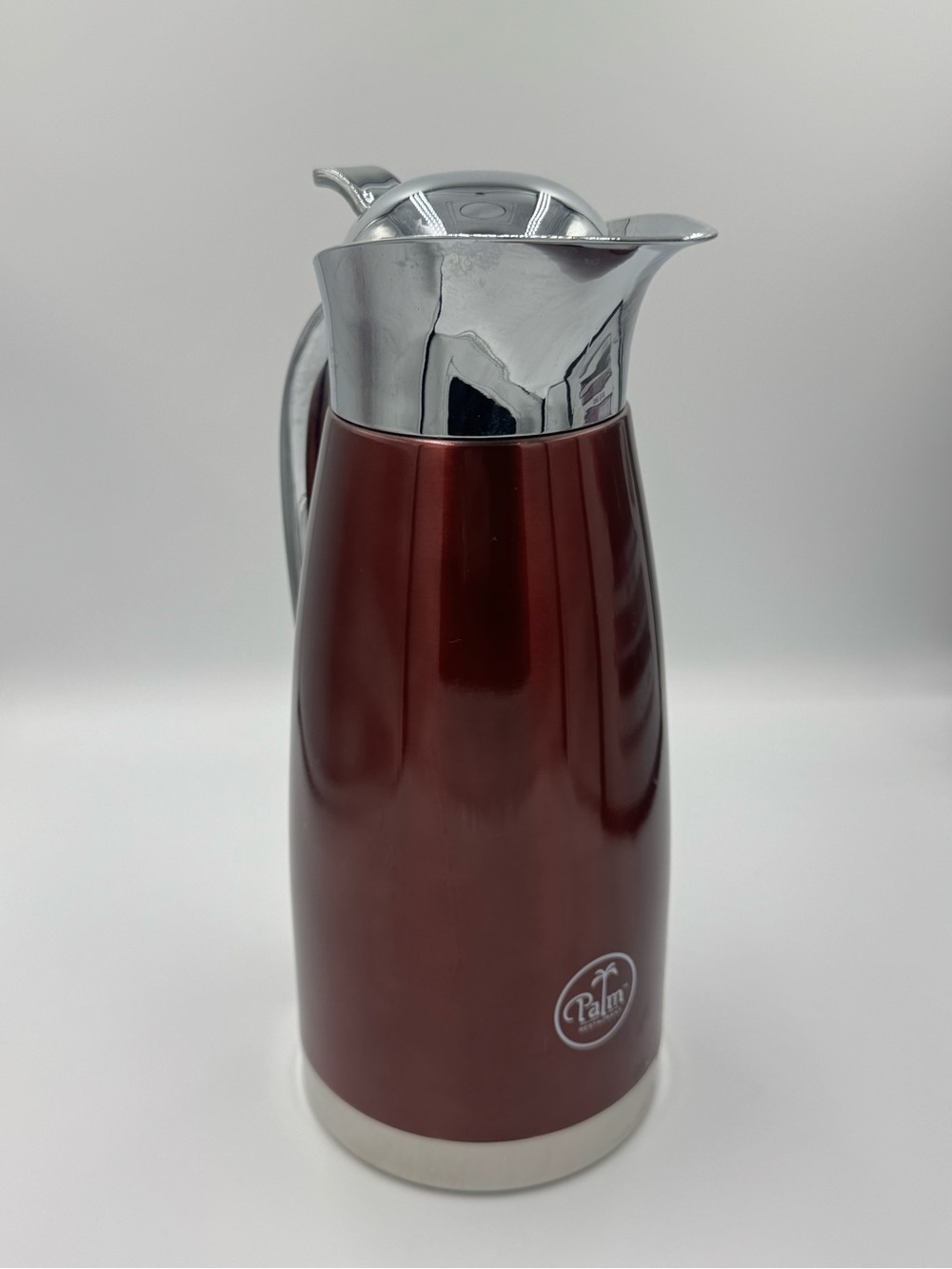 Palm Red Thermal Carafe with Silver Top